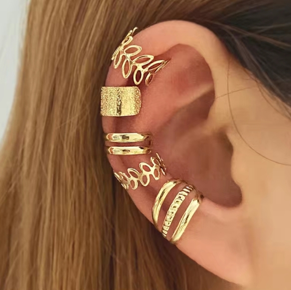 Jewelry - Gold 5pcs Ear Cuff Set